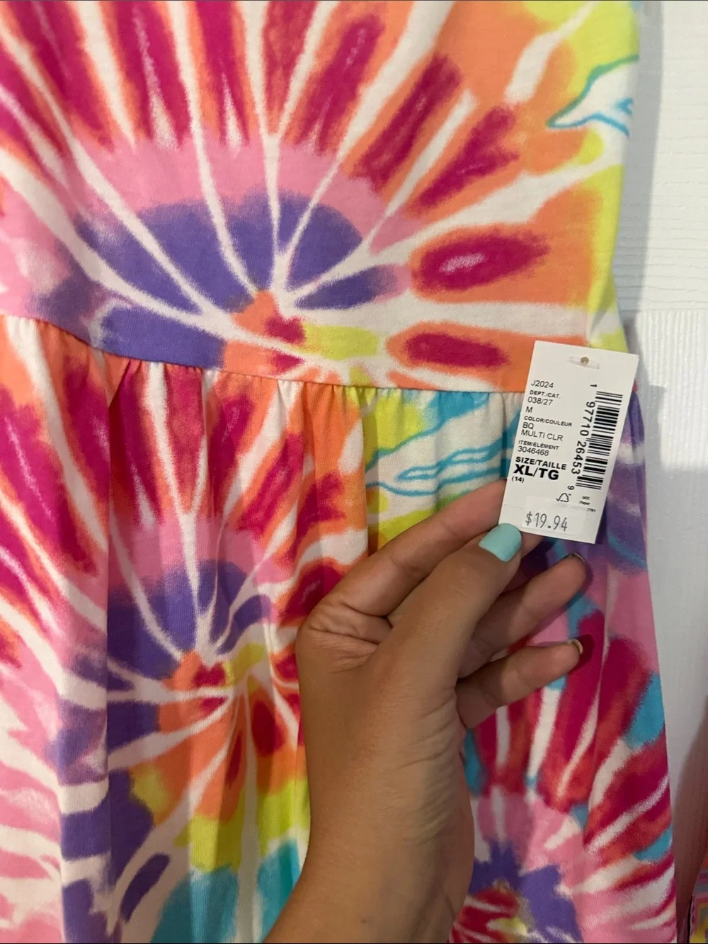 Rainbow Tie-Dye Sundress & Printed Romper - Picture 2 of 7